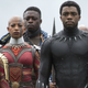 Okoye (Danai Gurira) flanks her king, T’Challa (Chadwick Boseman) in Avengers: Infinity War.